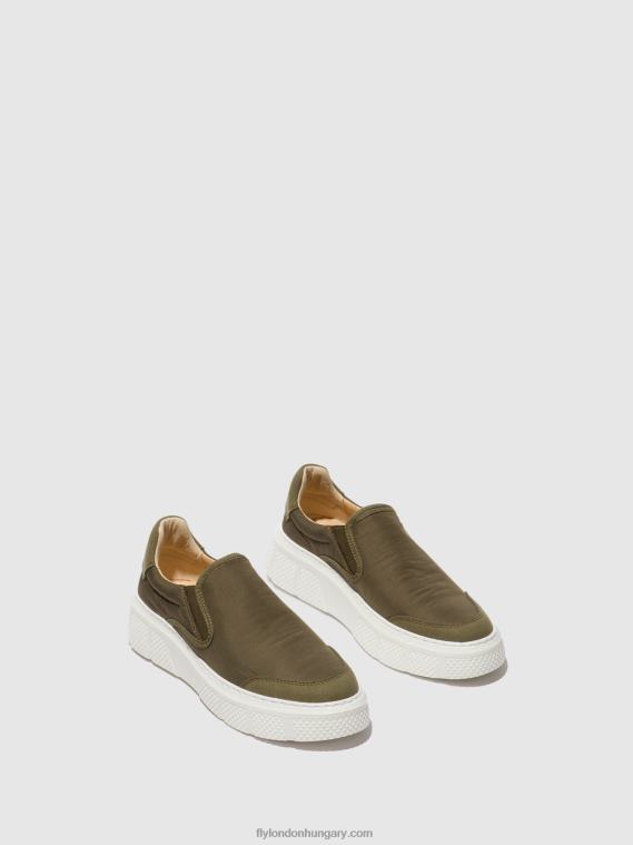 khaki 0X8XN753 felcsúsztatható edzőcipők elin509 Fly London nők