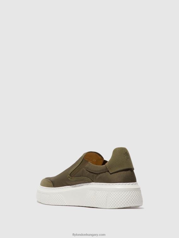 khaki 0X8XN753 felcsúsztatható edzőcipők elin509 Fly London nők