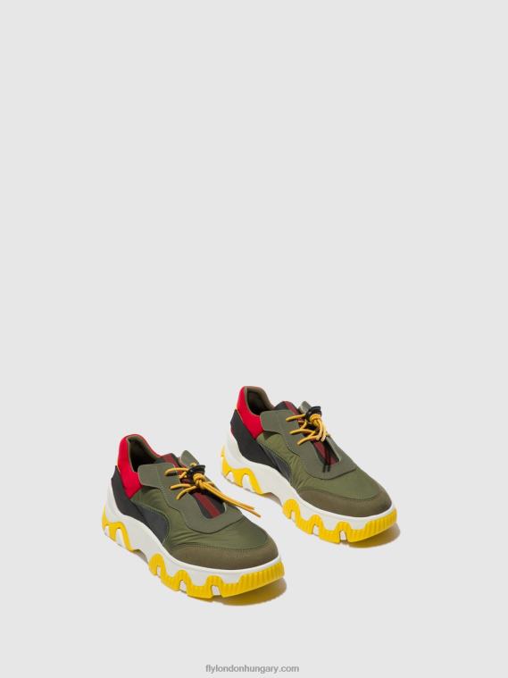 multi khaki/piros/sárga 0X8XN763 rugalmas edzőcipő fian634 Fly London nők