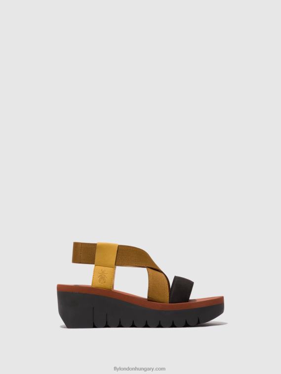 darázs/teve/fekete 0X8XN446 sling-back szandál yabi922 Fly London nők