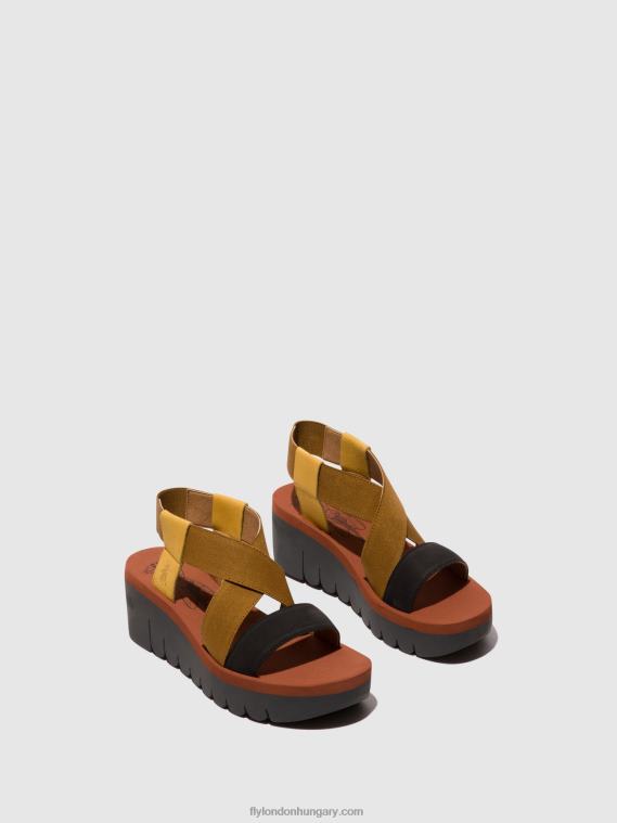 darázs/teve/fekete 0X8XN446 sling-back szandál yabi922 Fly London nők