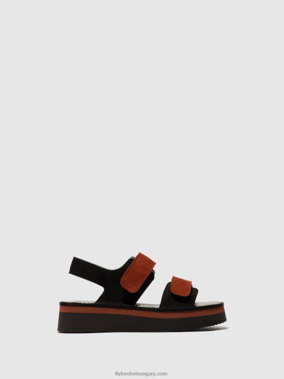 fekete/tégla 0X8XN576 sling-back szandál cori377 Fly London nők