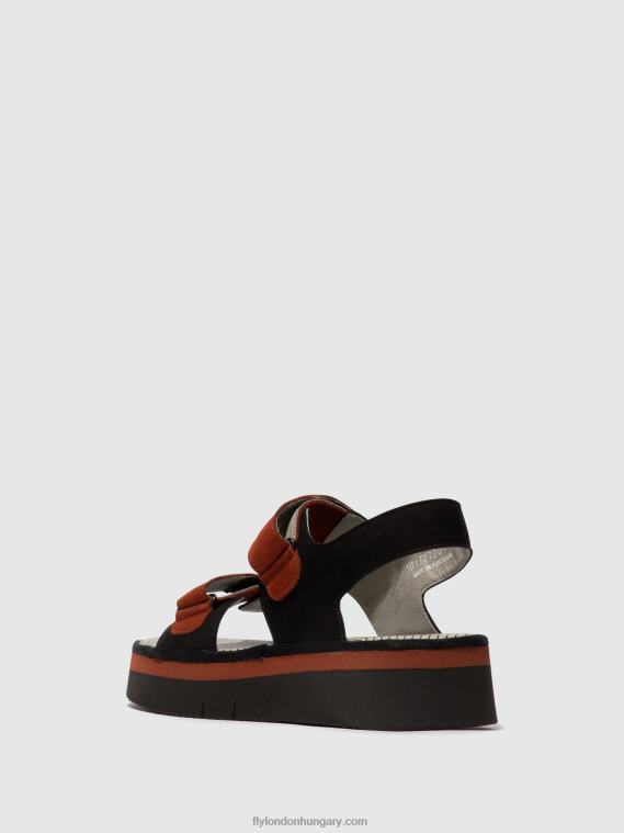 fekete/tégla 0X8XN576 sling-back szandál cori377 Fly London nők
