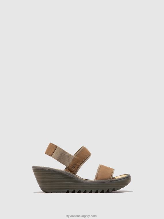 homok 0X8XN431 sling-back szandál yaco416 Fly London nők