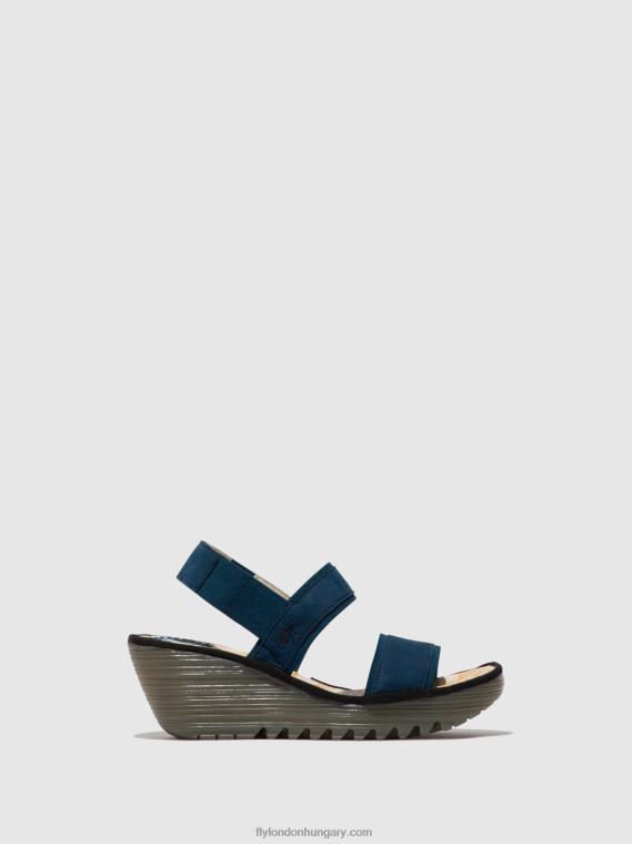 kék 0X8XN438 sling-back szandál yaco416 Fly London nők
