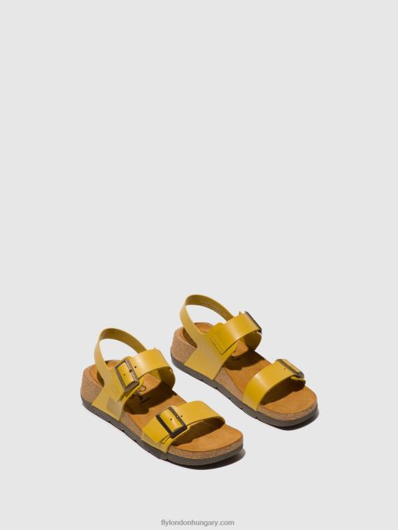 mustár 0X8XN461 sling-back szandál ceke722 Fly London nők