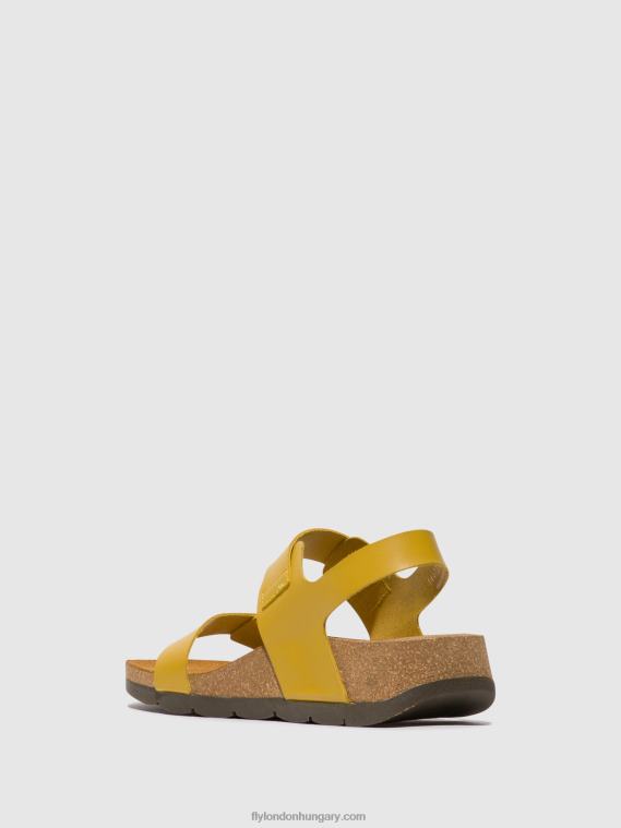 mustár 0X8XN461 sling-back szandál ceke722 Fly London nők