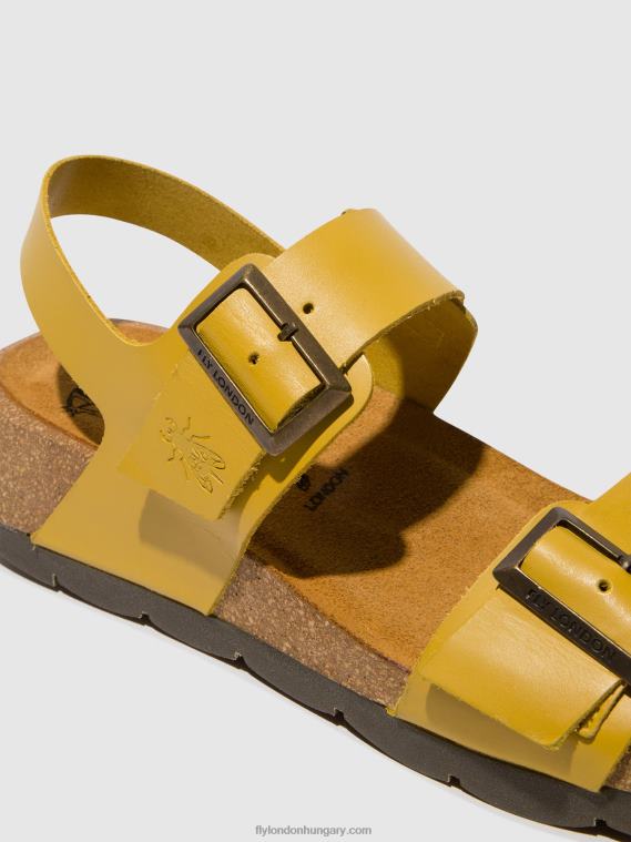 mustár 0X8XN461 sling-back szandál ceke722 Fly London nők