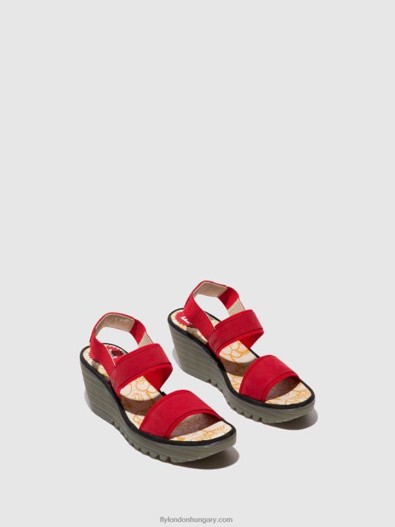 rúzs piros 0X8XN436 sling-back szandál yaco416 Fly London nők