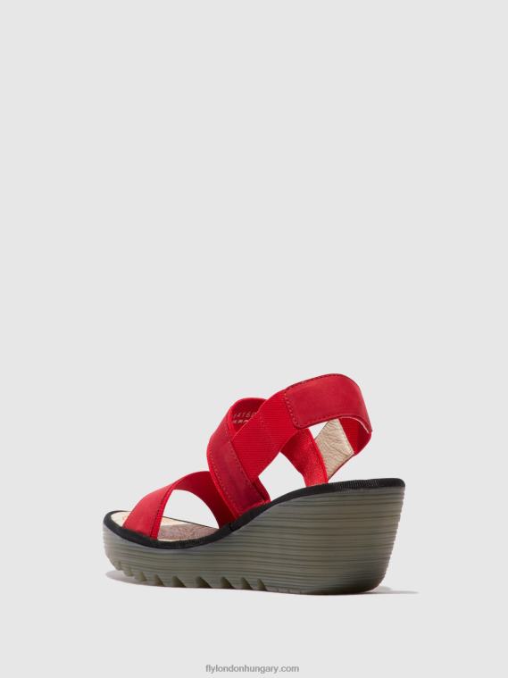 rúzs piros 0X8XN436 sling-back szandál yaco416 Fly London nők