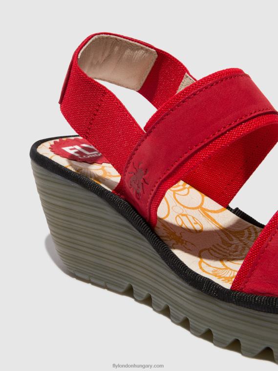 rúzs piros 0X8XN436 sling-back szandál yaco416 Fly London nők