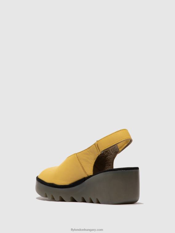 sárga 0X8XN466 sling-back szandál baye386 Fly London nők
