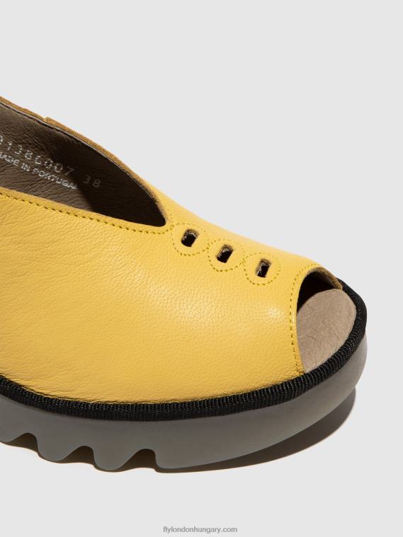 sárga 0X8XN466 sling-back szandál baye386 Fly London nők