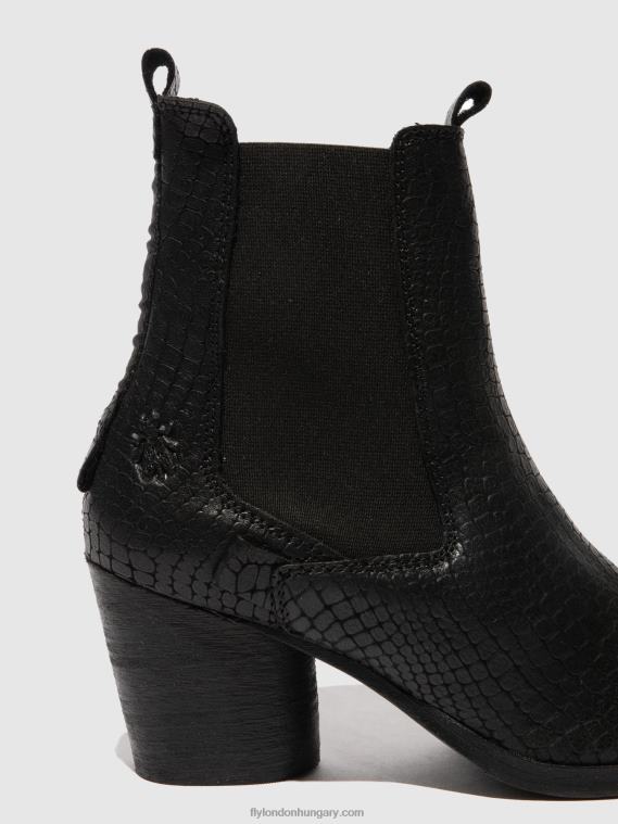 croco fekete 0X8XN235 chelsea bokacsizma aden824 Fly London nők