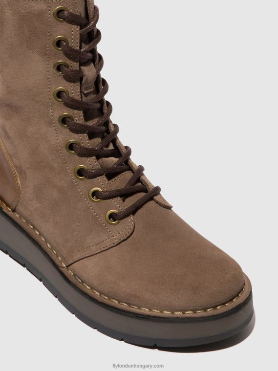 taupe/teve 0X8XN20 fűzős bokacsizma rami043 Fly London nők