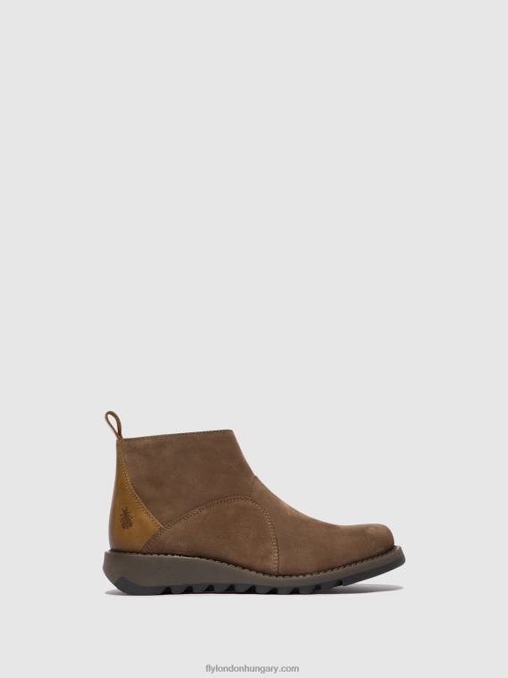 taupe/teve 0X8XN37 cipzáras bokacsizma sely918 Fly London nők