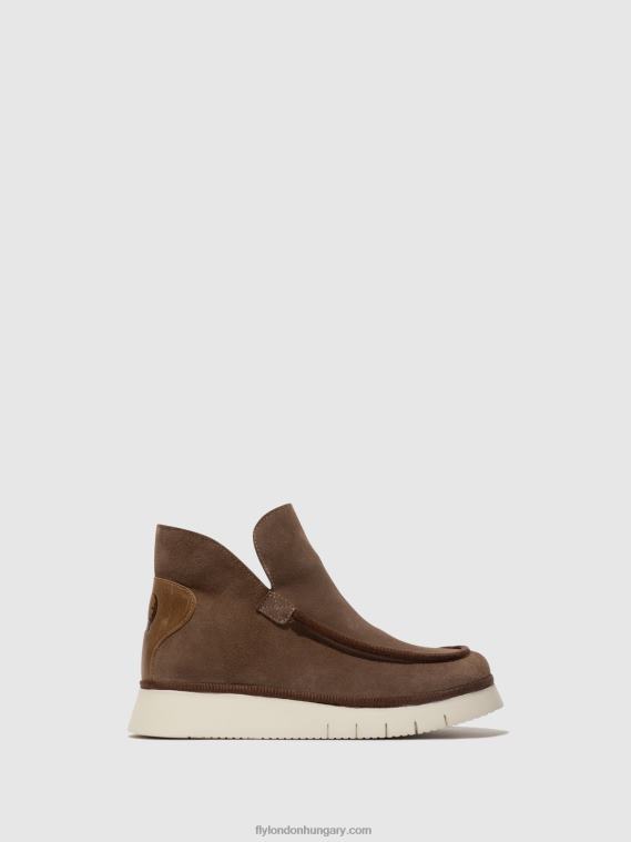 taupe/teve 0X8XN84 kerek orrú bokacsizma coze348 Fly London nők