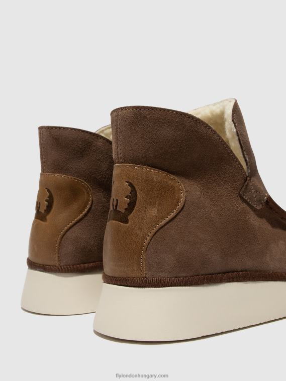 taupe/teve 0X8XN84 kerek orrú bokacsizma coze348 Fly London nők