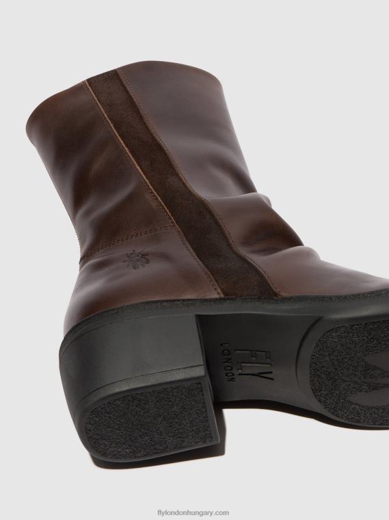 dk.brown/expresso 0X8XN301 zip up boots mecy092 Fly London nők