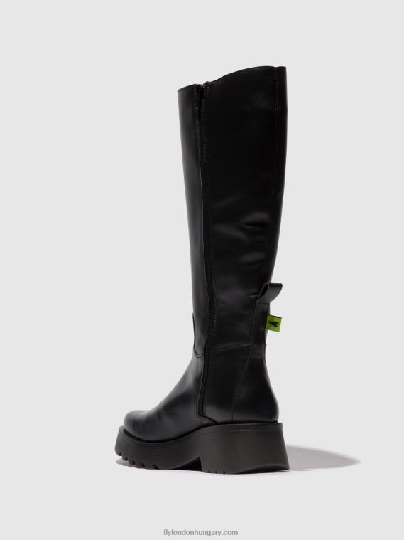 fekete 0X8XN302 zip-up csizma mynt908 Fly London nők