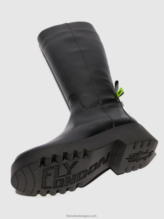 fekete 0X8XN302 zip-up csizma mynt908 Fly London nők
