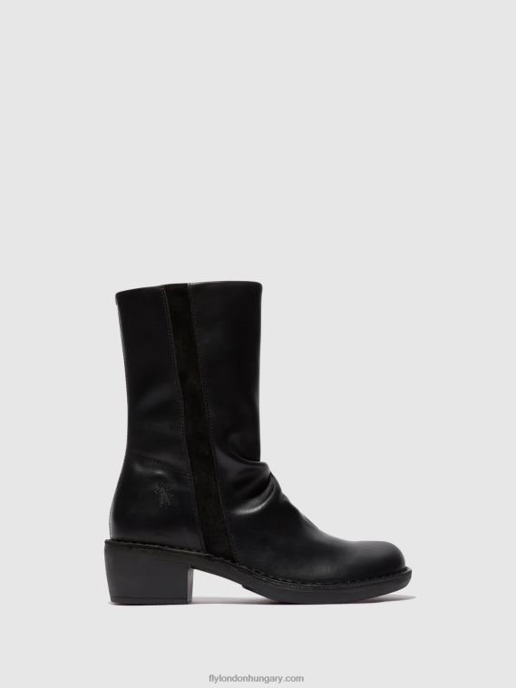 fekete/fekete 0X8XN299 zip up boots mecy092 Fly London nők