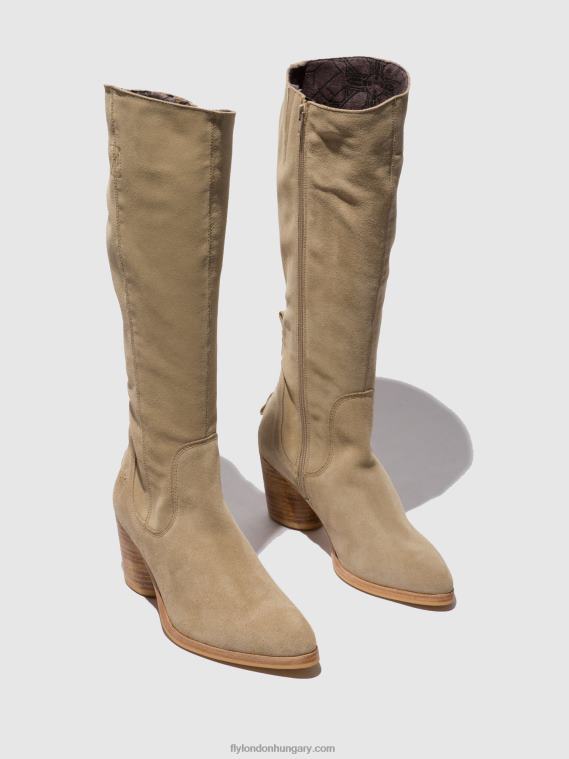 velúr krém 0X8XN326 zip-up csizma ames826 Fly London nők